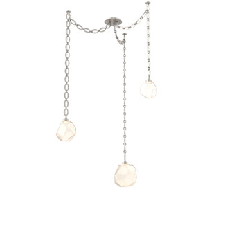 Gem Round Chain 3pc Swag Multi-Pendant (1289|SNB0039-03-BS-A-CH2-L1)