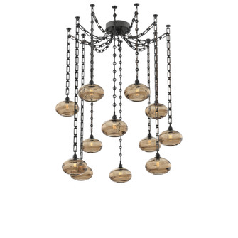 Coppa Round 12pc Swag Multi-Pendant Chain (1289|SNB0036-12-MB-OB-CH3-E2)