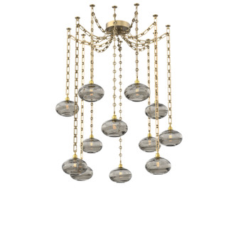 Coppa Round 12pc Swag Multi-Pendant Chain (1289|SNB0036-12-GB-OS-CH3-E2)