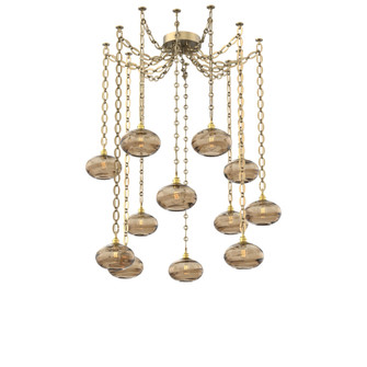Coppa Round 12pc Swag Multi-Pendant Chain (1289|SNB0036-12-GB-OB-CH2-E2)
