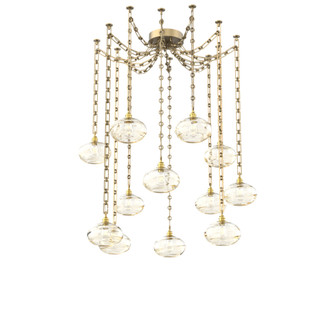 Coppa Multi Light Pendant Multi Port Canopy Gilded Brass (1289|SNB0036-12-GB-OA-CH3-E2)