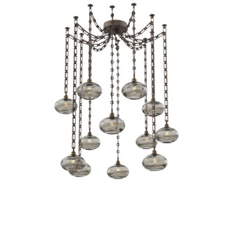 Coppa Multi Light Pendant Multi Port Canopy Flat Bronze (1289|SNB0036-12-FB-OS-CH3-E2)