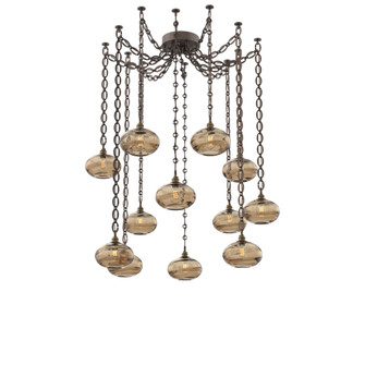 Coppa Round 12pc Swag Multi-Pendant Chain (1289|SNB0036-12-FB-OB-CH2-E2)