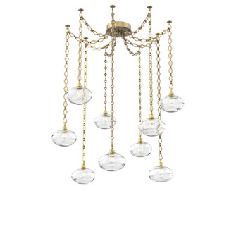 Coppa Round 9pc Swag Multi-Pendant Chain (1289|SNB0036-09-GB-OC-CH1-E2)