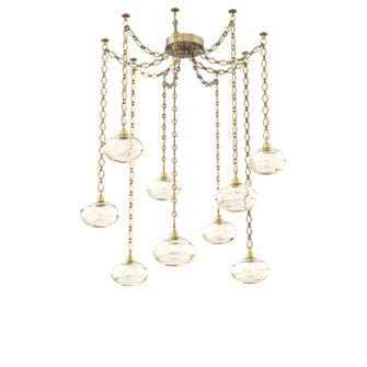 Coppa Round 9pc Swag Multi-Pendant Chain (1289|SNB0036-09-GB-OA-CH1-E2)