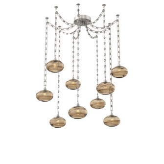 Coppa Multi Light Pendant Multi Port Canopy Beige Silver (1289|SNB0036-09-BS-OB-CH3-E2)