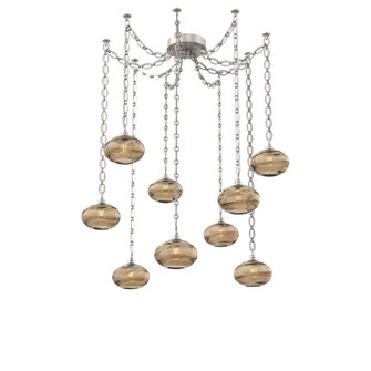 Coppa Multi Light Pendant Multi Port Canopy Beige Silver (1289|SNB0036-09-BS-OB-CH2-E2)