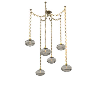 Coppa Round 6pc Swag Multi-Pendant Chain (1289|SNB0036-06-GB-OS-CH2-E2)