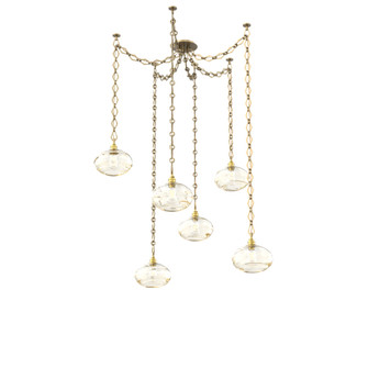 Coppa Multi Light Pendant Multi Port Canopy Gilded Brass (1289|SNB0036-06-GB-OA-CH1-E2)