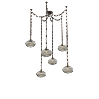 Coppa Multi Light Pendant Multi Port Canopy Flat Bronze (1289|SNB0036-06-FB-OS-CH3-E2)