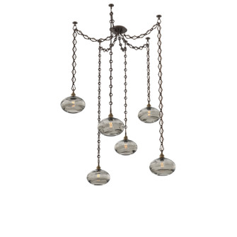 Coppa Round 6pc Swag Multi-Pendant Chain (1289|SNB0036-06-FB-OS-CH1-E2)