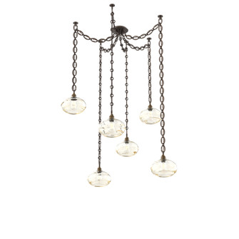 Coppa Round 6pc Swag Multi-Pendant Chain (1289|SNB0036-06-FB-OA-CH2-E2)
