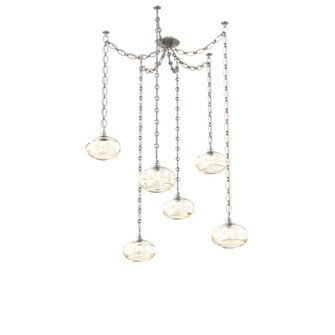Coppa Round 6pc Swag Multi-Pendant Chain (1289|SNB0036-06-BS-OA-CH2-E2)