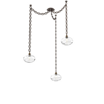 Coppa Multi Light Pendant Multi Port Canopy Flat Bronze (1289|SNB0036-03-FB-OC-CH2-E2)