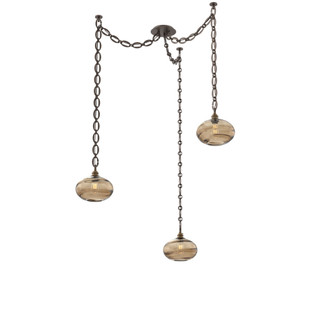 Coppa Multi Light Pendant Multi Port Canopy Flat Bronze (1289|SNB0036-03-FB-OB-CH2-E2)