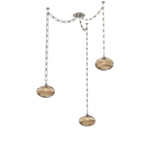 Coppa Round 3pc Swag Multi-Pendant Chain (1289|SNB0036-03-BS-OB-CH3-E2)