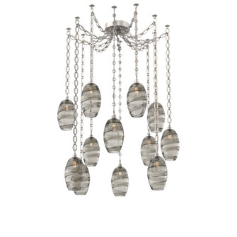 Ellisse Multi Light Pendant Multi Port Canopy Beige Silver (1289|SNB0035-12-BS-OS-CH2-E2)