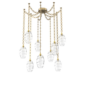 Ellisse Round 9pc Swag Multi-Pendant Chain (1289|SNB0035-09-GB-OC-CH2-E2)