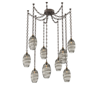 Ellisse Round 9pc Swag Multi-Pendant Chain (1289|SNB0035-09-FB-OS-CH1-E2)