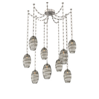 Ellisse Round 9pc Swag Multi-Pendant Chain (1289|SNB0035-09-BS-OS-CH3-E2)