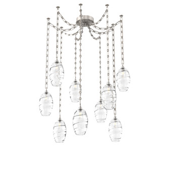 Ellisse Multi Light Pendant Multi Port Canopy Beige Silver (1289|SNB0035-09-BS-OC-CH3-E2)