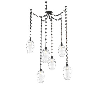 Ellisse Round 6pc Swag Multi-Pendant Chain (1289|SNB0035-06-MB-OC-CH1-E2)