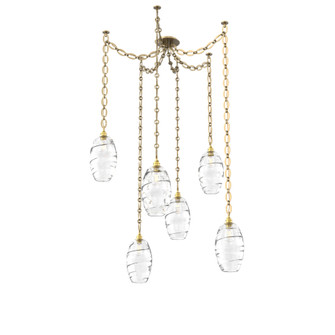 Ellisse Round 6pc Swag Multi-Pendant Chain (1289|SNB0035-06-GB-OC-CH2-E2)