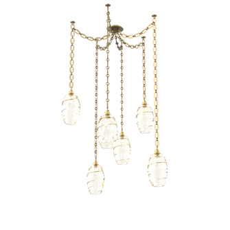 Ellisse Round 6pc Swag Multi-Pendant Chain (1289|SNB0035-06-GB-OA-CH2-E2)