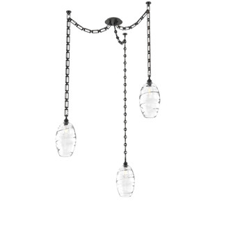 Ellisse Round 3pc Swag Multi-Pendant Chain (1289|SNB0035-03-MB-OC-CH3-E2)