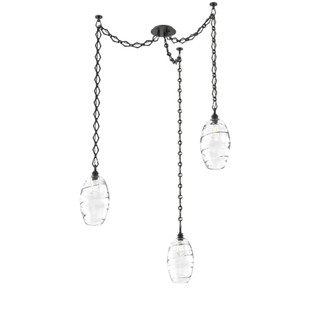 Ellisse Round 3pc Swag Multi-Pendant Chain (1289|SNB0035-03-MB-OC-CH1-E2)