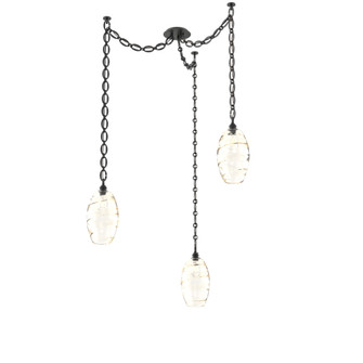 Ellisse Round 3pc Swag Multi-Pendant Chain (1289|SNB0035-03-MB-OA-CH2-E2)