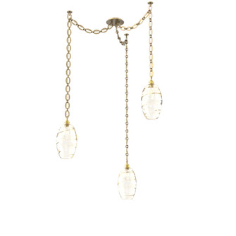 Ellisse Multi Light Pendant Multi Port Canopy Gilded Brass (1289|SNB0035-03-GB-OA-CH2-E2)