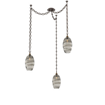 Ellisse Round 3pc Swag Multi-Pendant Chain (1289|SNB0035-03-FB-OS-CH1-E2)