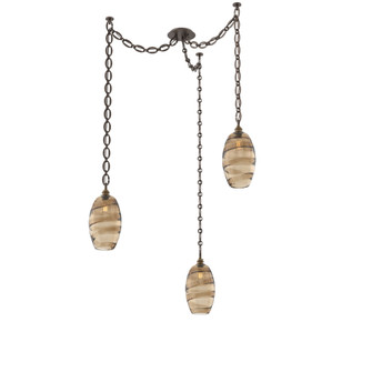 Ellisse Round 3pc Swag Multi-Pendant Chain (1289|SNB0035-03-FB-OB-CH2-E2)