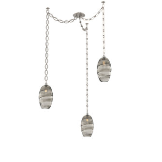 Ellisse Multi Light Pendant Multi Port Canopy Beige Silver (1289|SNB0035-03-BS-OS-CH2-E2)