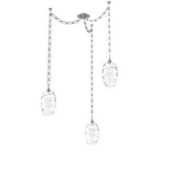 Ellisse Round 3pc Swag Multi-Pendant Chain (1289|SNB0035-03-BS-OC-CH3-E2)