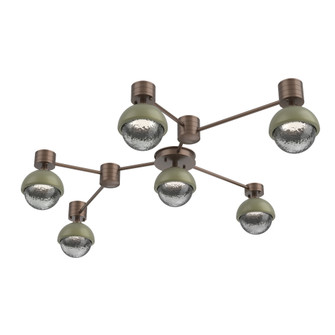 Cabochon Flush Mount Wall Sconce Burnished Bronze (1289|SMB0093-HL-BB-S-L3-GE)