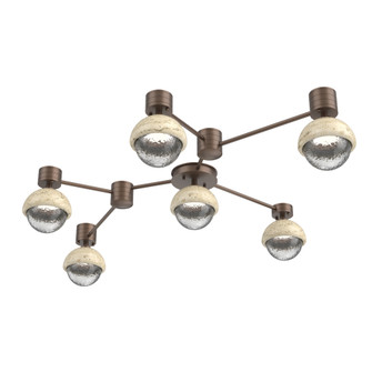 Cabochon Flush Mount Wall Sconce Burnished Bronze (1289|SMB0093-HL-BB-C-L3-TR)