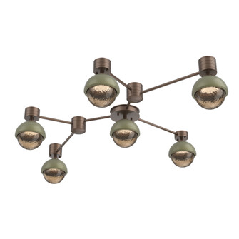 Cabochon Flush Mount Wall Sconce Burnished Bronze (1289|SMB0093-HL-BB-B-L3-GE)
