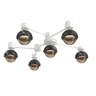 Hub & Spoke - Cabochon - Round - 6pc (1289|SMB0093-H6-WI-B-L1-BM)