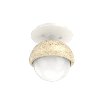 Single Glass Sconce & Flush Mount - Cabochon (1289|SMB0093-01-WI-WL-L3-TR)
