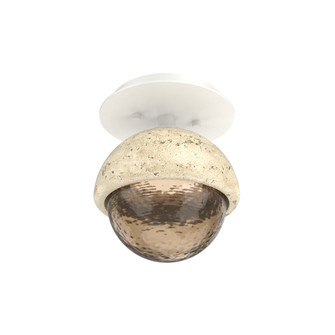Single Glass Sconce & Flush Mount - Cabochon (1289|SMB0093-01-WI-B-L1-TR)