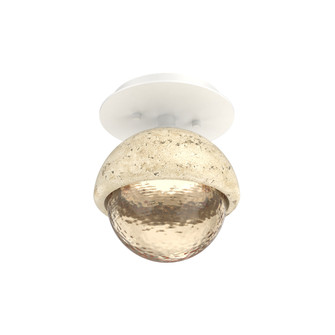 Single Glass Sconce & Flush Mount - Cabochon (1289|SMB0093-01-WI-A-L1-TR)
