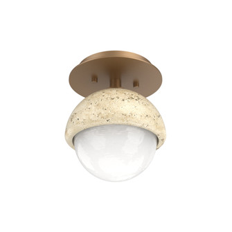 Single Glass Sconce & Flush Mount - Cabochon (1289|SMB0093-01-NB-WL-L3-TR)