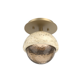 Single Glass Sconce & Flush Mount - Cabochon (1289|SMB0093-01-NB-B-L1-TR)