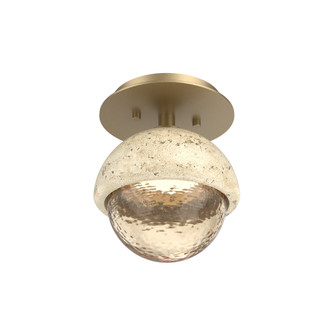 Single Glass Sconce & Flush Mount - Cabochon (1289|SMB0093-01-NB-A-L3-TR)
