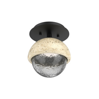 Single Glass Sconce & Flush Mount - Cabochon (1289|SMB0093-01-MB-S-L3-TR)