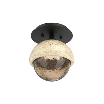 Single Glass Sconce & Flush Mount - Cabochon (1289|SMB0093-01-MB-B-L3-TR)