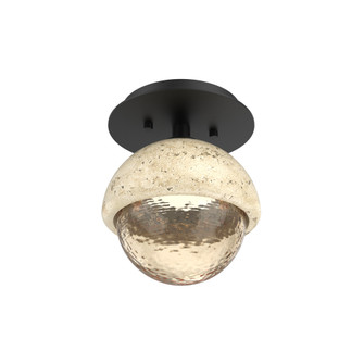 Single Glass Sconce & Flush Mount - Cabochon (1289|SMB0093-01-MB-A-L1-TR)