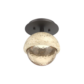 Single Glass Sconce & Flush Mount - Cabochon (1289|SMB0093-01-GP-A-L3-TR)